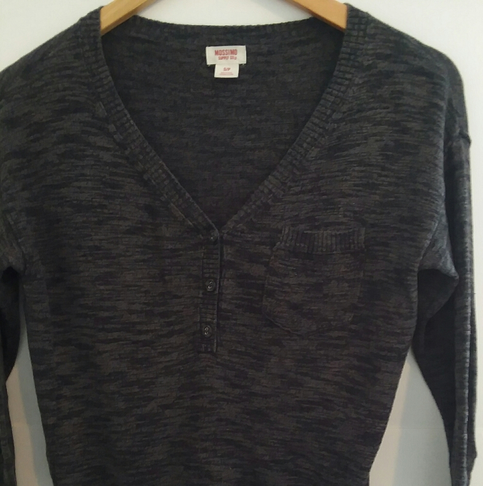 Mossimo Size S gray 3/4 sleeves